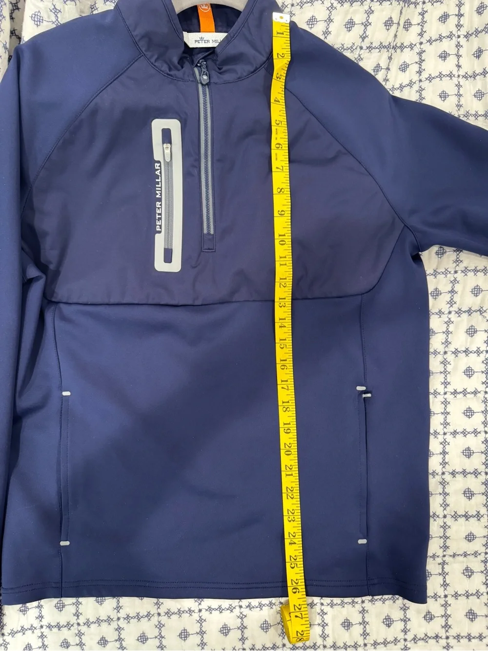 Peter Millar - Navy Quarter-Zip Performance Jacket - medium